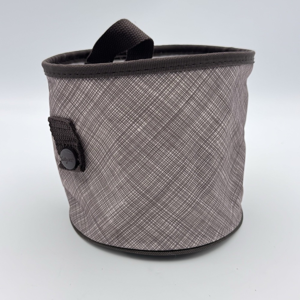 Thirty-One Oh-Snap Bin Taupe Cross Pop Retired New No Tags 31 Snap Pocket 6" Dim